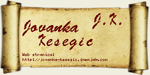 Jovanka Kesegić vizit kartica